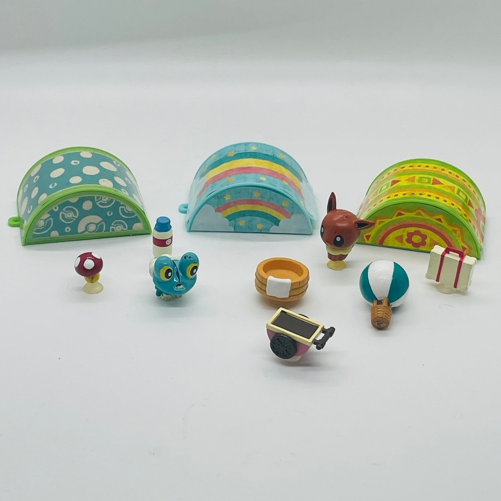 Pokemon Petite Pals Figure Set Unisex OS Multi Good Eevee Froakie Camping Toy